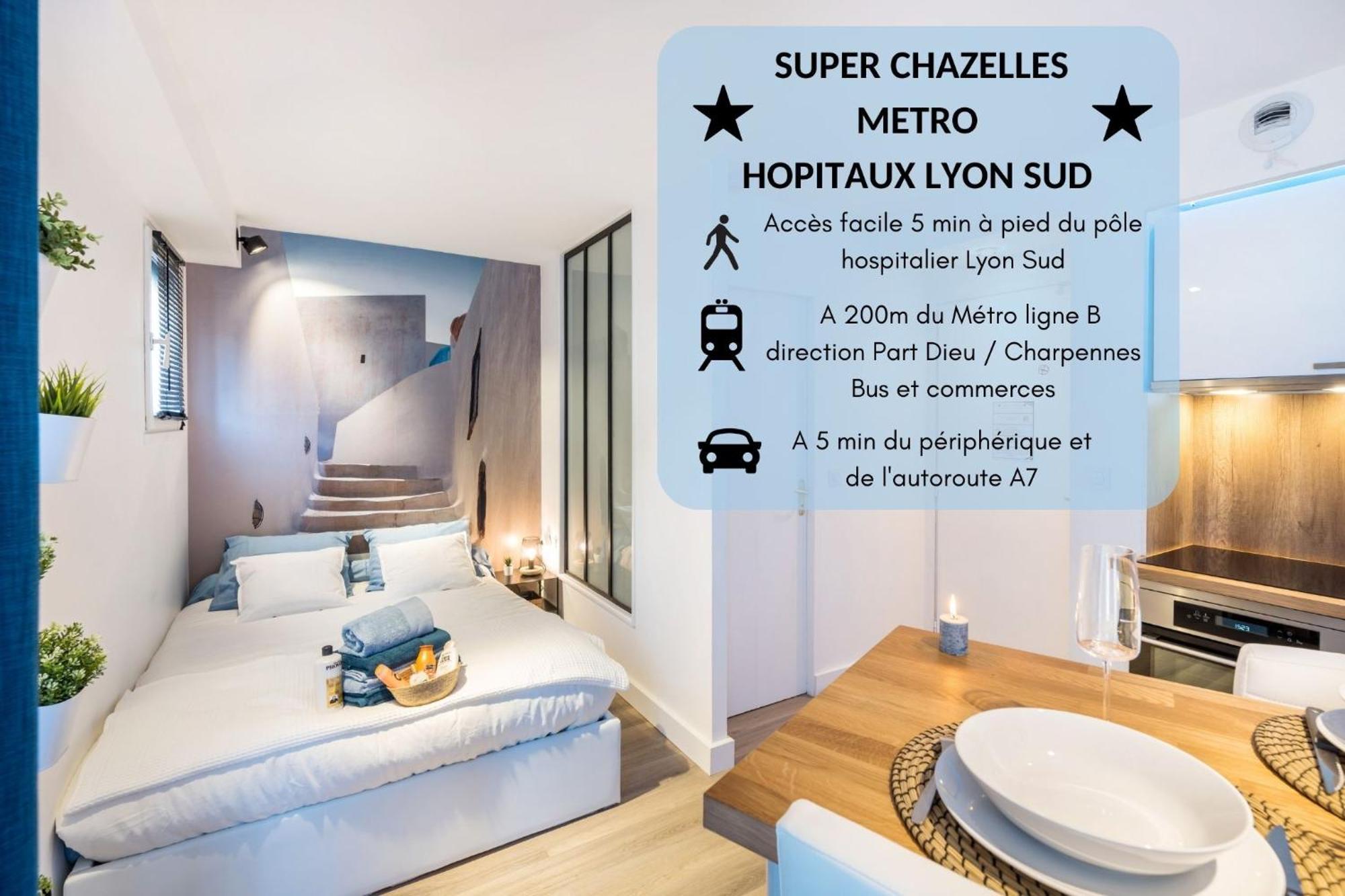 Super Chazelles - Metro - Hopitaux Lyon Sud Apartment Сен-Жени-Лавал Екстериор снимка